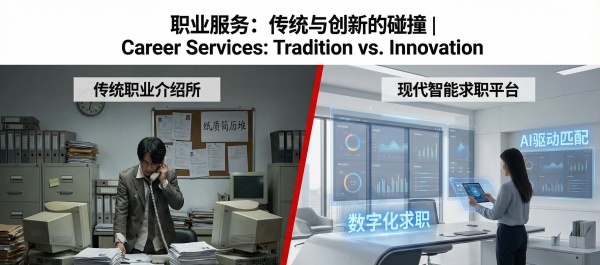 蒸汽教育与传统求职中介对比分析