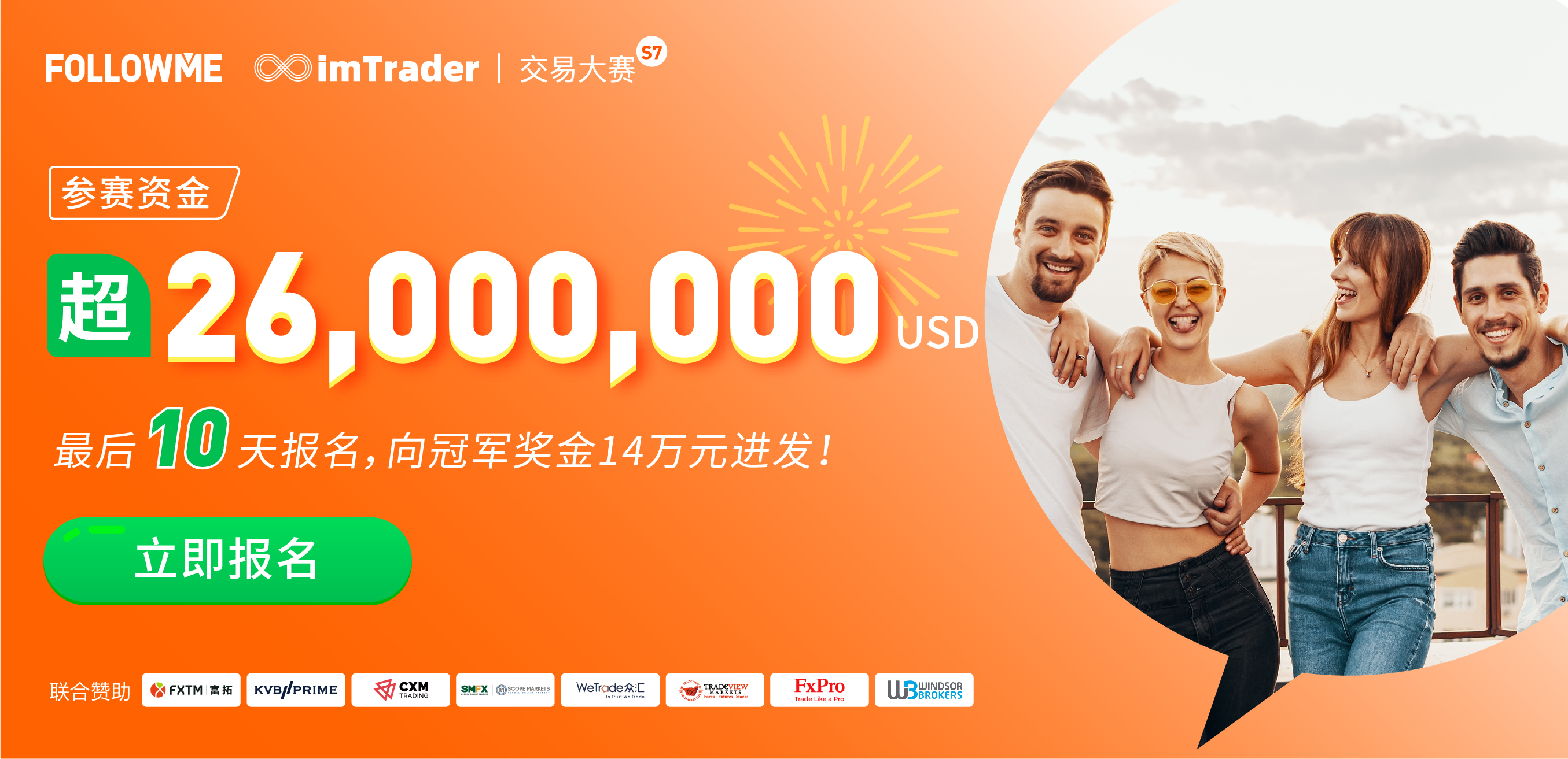 参赛账户数 3,200 个！FOLLOWME 交易大赛参赛资金超 2,600 万美元！